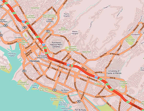 Honolulu - Mappa